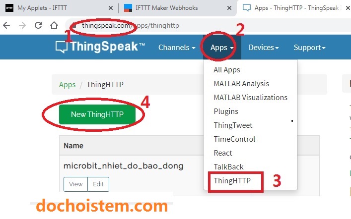 HƯỚNG DẪN CẤU HÌNH THING SPEAK HƯỚNG DẪN CẤU HÌNH THING SPEAK
