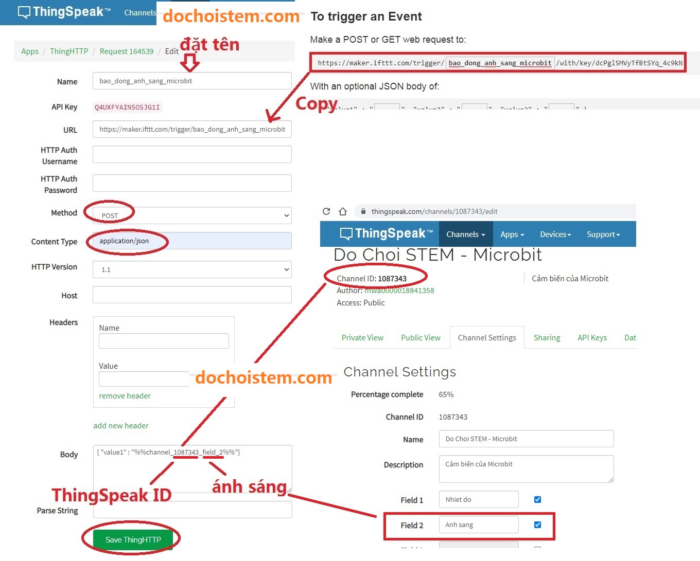 HƯỚNG DẪN CẤU HÌNH THINGSPEAK HƯỚNG DẪN CẤU HÌNH THINGSPEAK