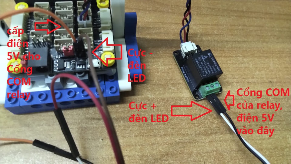 Đèn chống cận thị - kết nối relay Đèn chống cận thị - kết nối relay