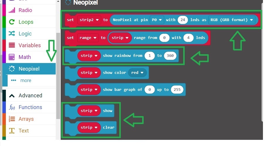 Các lệnh trong lập trình Microbit cho mô hình Đèn loa nhạc Các lệnh trong lập trình Microbit cho mô hình Đèn loa nhạc