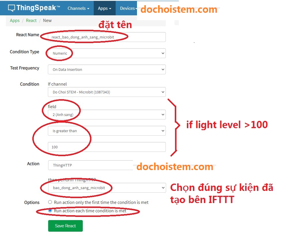 HƯỚNG DẪN CẤU HÌNH THINGSPEAK HƯỚNG DẪN CẤU HÌNH THINGSPEAK