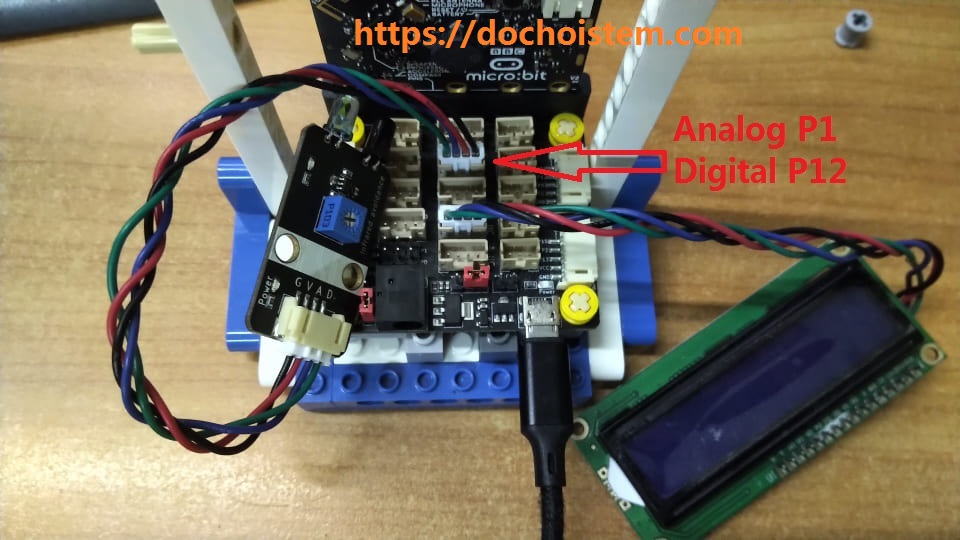 Kết nối cảm biến hồng ngoại với Mạch mở rộng Microbit PH2.0 Kết nối cảm biến hồng ngoại với Mạch mở rộng Microbit PH2.0