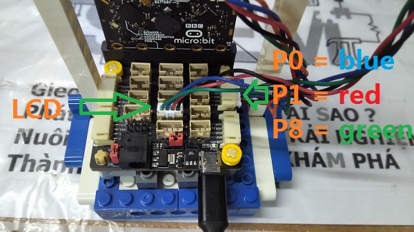 Máy pha màu RGB - Kết nối với mạch mở rộng Microbit PH2.0 Máy pha màu RGB - Kết nối với mạch mở rộng Microbit PH2.0