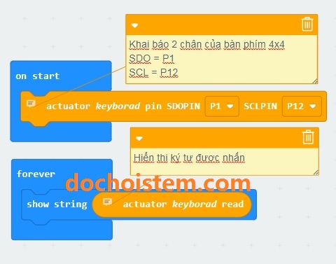 Lập trình cho bàn phím 4x4 trong Lập trình microbit Lập trình cho bàn phím 4x4 trong Lập trình microbit