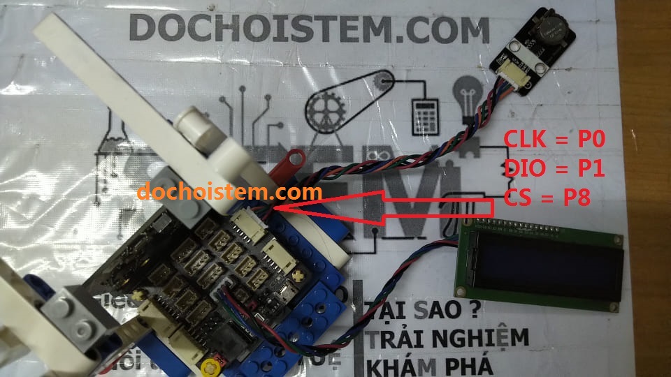 Kết nối module thời gian thực DS1302 với Mạch mở rộng Microbit PH2.0 Kết nối module thời gian thực DS1302 với Mạch mở rộng Microbit PH2.0