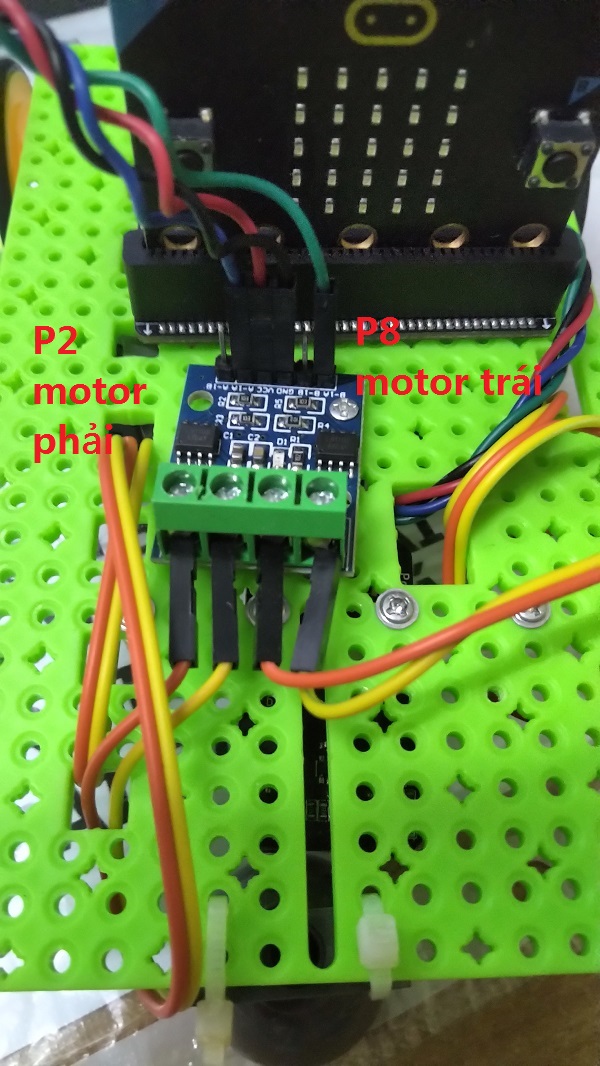 Xe dò line - Kết nối với mạch mở rộng Microbit PH2.0 Xe dò line - Kết nối với mạch mở rộng Microbit PH2.0
