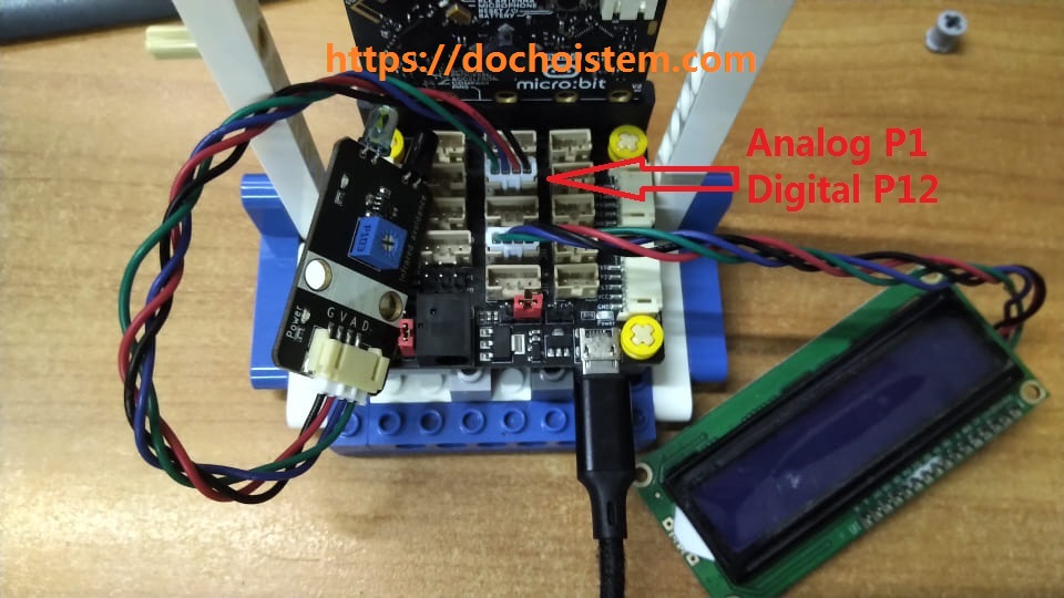 Kết nối cảm biến lửa với Mạch mở rộng Microbit PH2.0 Kết nối cảm biến lửa với Mạch mở rộng Microbit PH2.0