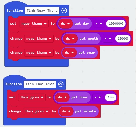 Trạm khí tượng - Chức năng tính thời gian & ngày tháng Trạm khí tượng - Chức năng tính thời gian & ngày tháng