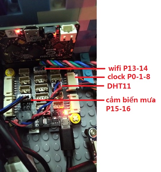 Trạm khí tượng - Kết nối với mạch mở rộng Microbit PH2.0 Trạm khí tượng - Kết nối với mạch mở rộng Microbit PH2.0