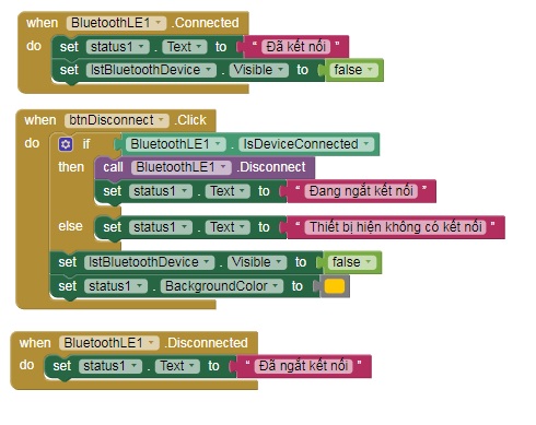 Kết nối bluetooth của Nhà thông minh trên App Inventor Kết nối bluetooth của Nhà thông minh trên App Inventor
