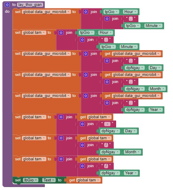 Cập nhật thông tin thời gian của Nhà thông minh trên App Inventor Cập nhật thông tin thời gian của Nhà thông minh trên App Inventor