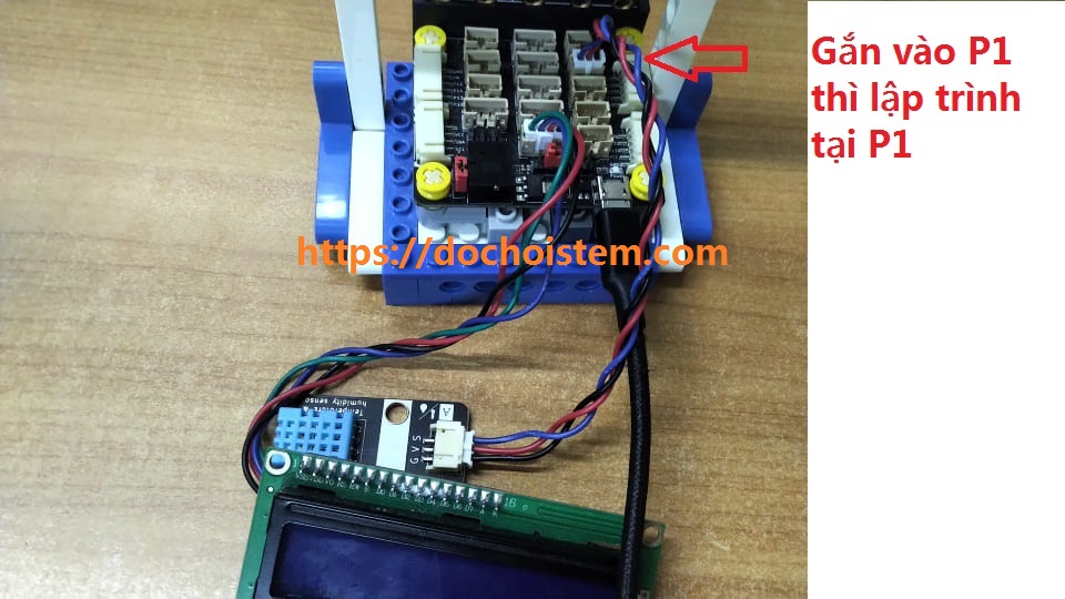 Kết nối cảm biến độ ẩm DHT11 với Mạch mở rộng Microbit PH2.0 Kết nối cảm biến độ ẩm DHT11 với Mạch mở rộng Microbit PH2.0