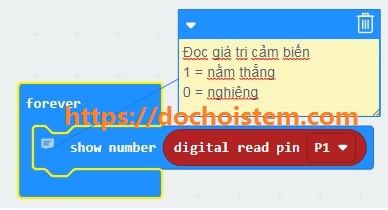 Đọc giá trị từ cảm biến góc nghiêng trong lập trình Microbit Đọc giá trị từ cảm biến góc nghiêng trong lập trình Microbit