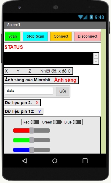 Giao diện màn hình App Inventor Giao diện màn hình App Inventor
