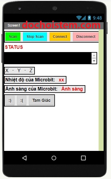 Giao diện màn hình App Inventor Giao diện màn hình App Inventor