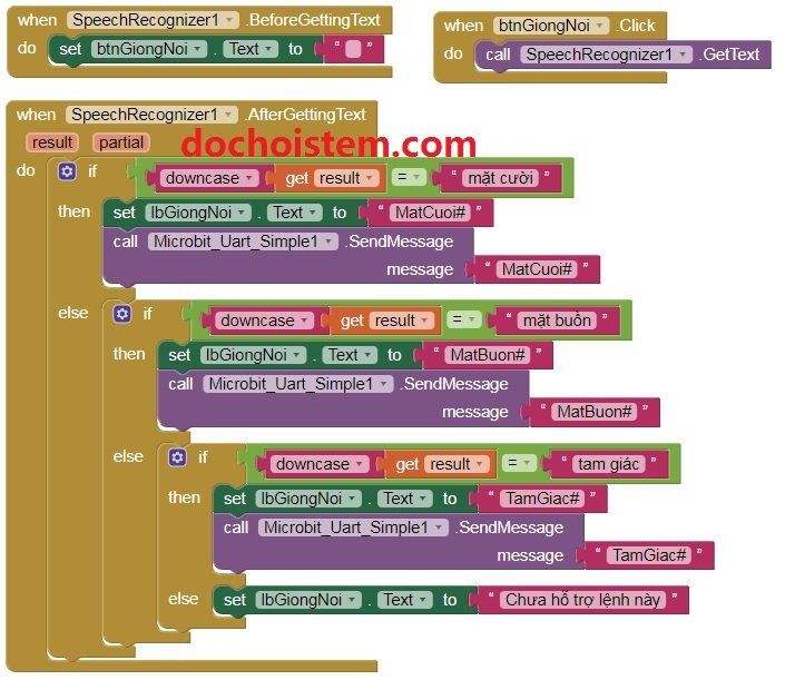 Cấu hình nhận diện giọng nói trong App Inventor Cấu hình nhận diện giọng nói trong App Inventor