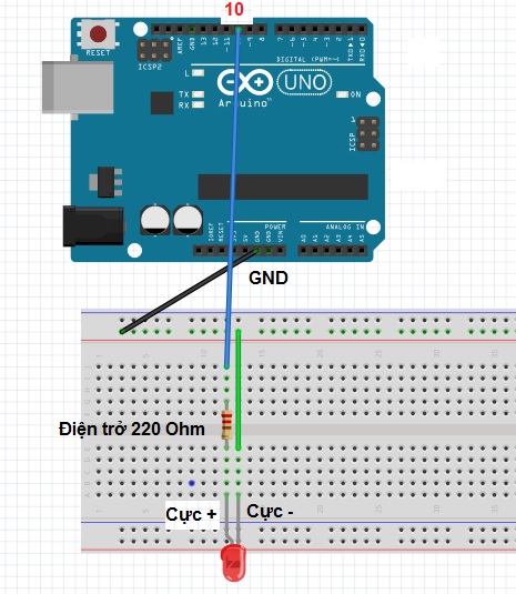 01 - Chớp tắt đèn LED - lập trình Arduino từ cơ bản đến nâng cao