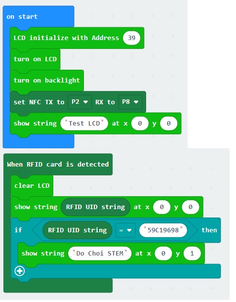 Lập trình microbit cho đầu đọc thẻ từ NFC Lập trình microbit cho đầu đọc thẻ từ NFC
