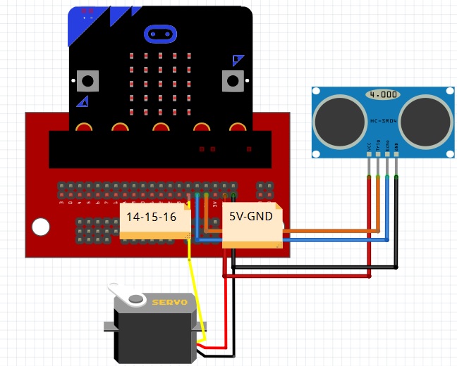 lập trình microbit cảm biến siêu âm lập trình microbit cảm biến siêu âm