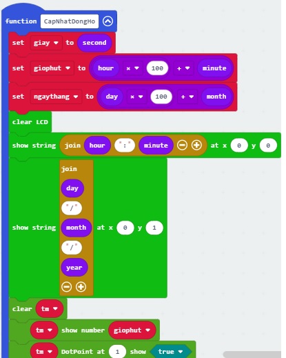 lập trình microbit DS3231 lập trình microbit DS3231