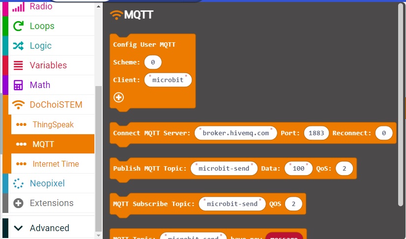 Mạch ESP-01S ( ESP8266) kết nối wifi - hỗ trợ IoT, MQTT cho Microbit