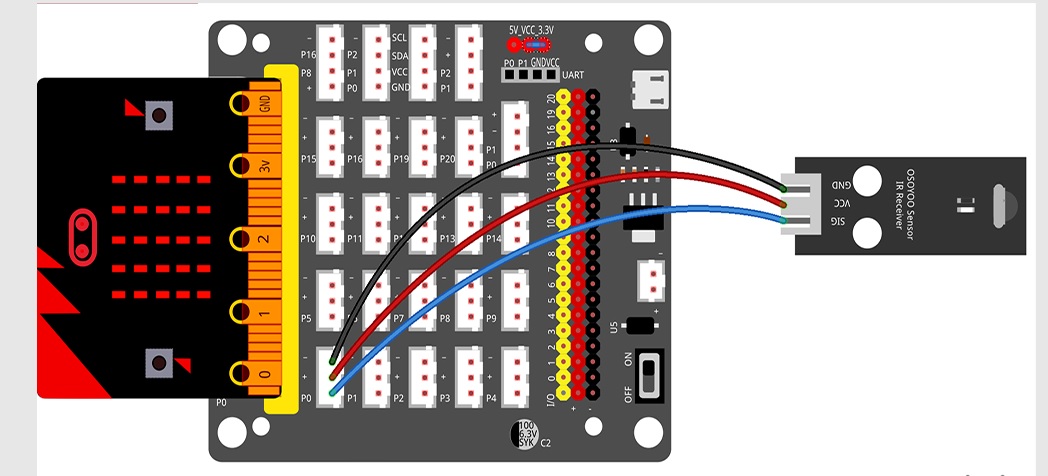 module thu hồng ngoại lập trình micro:bit module thu hồng ngoại lập trình micro:bit
