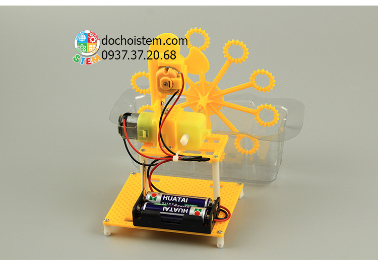 Máy thổi bong bóng - đồ chơi STEM - đồ chơi mô hình - đồ chơi lắp ráp