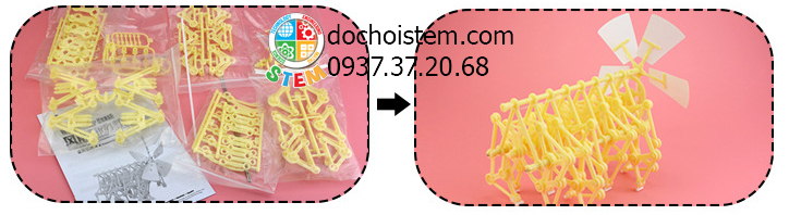 đồ chơi lắp ráp robot gió DIY đồ chơi lắp ráp