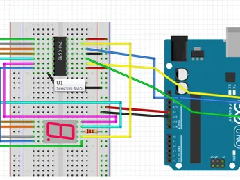 10 - Dùng chip 74HC595 để điều khiển LED 7 đoạn - lập trình Arduino