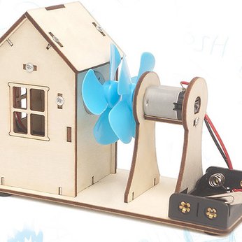 Máy phát điện bằng gió - đồ chơi STEM - đồ chơi mô hình