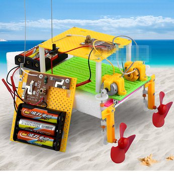 Thuyền điều khiển - đồ chơi STEM - đồ chơi mô hình - đồ chơi lắp ráp