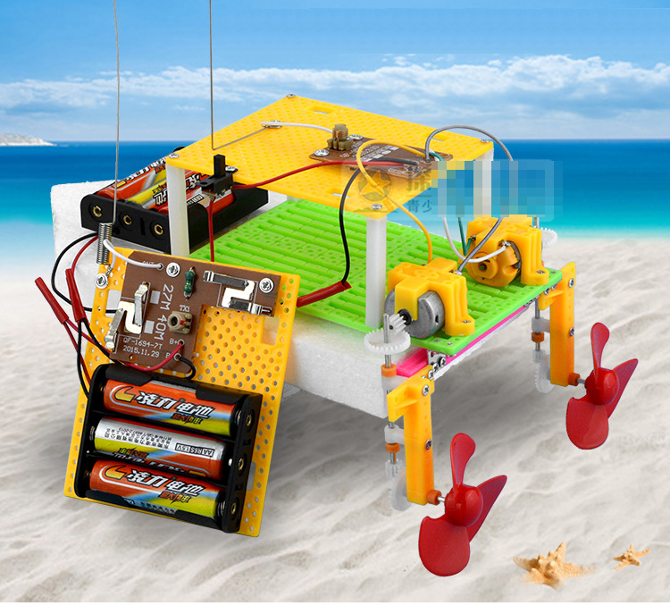 Thuyền điều khiển - đồ chơi STEM - đồ chơi mô hình - đồ chơi lắp ráp