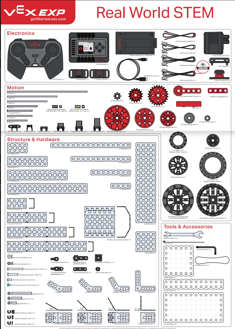 VEX EXP Education Kit Thế giới robot thực tế cho lớp 9+