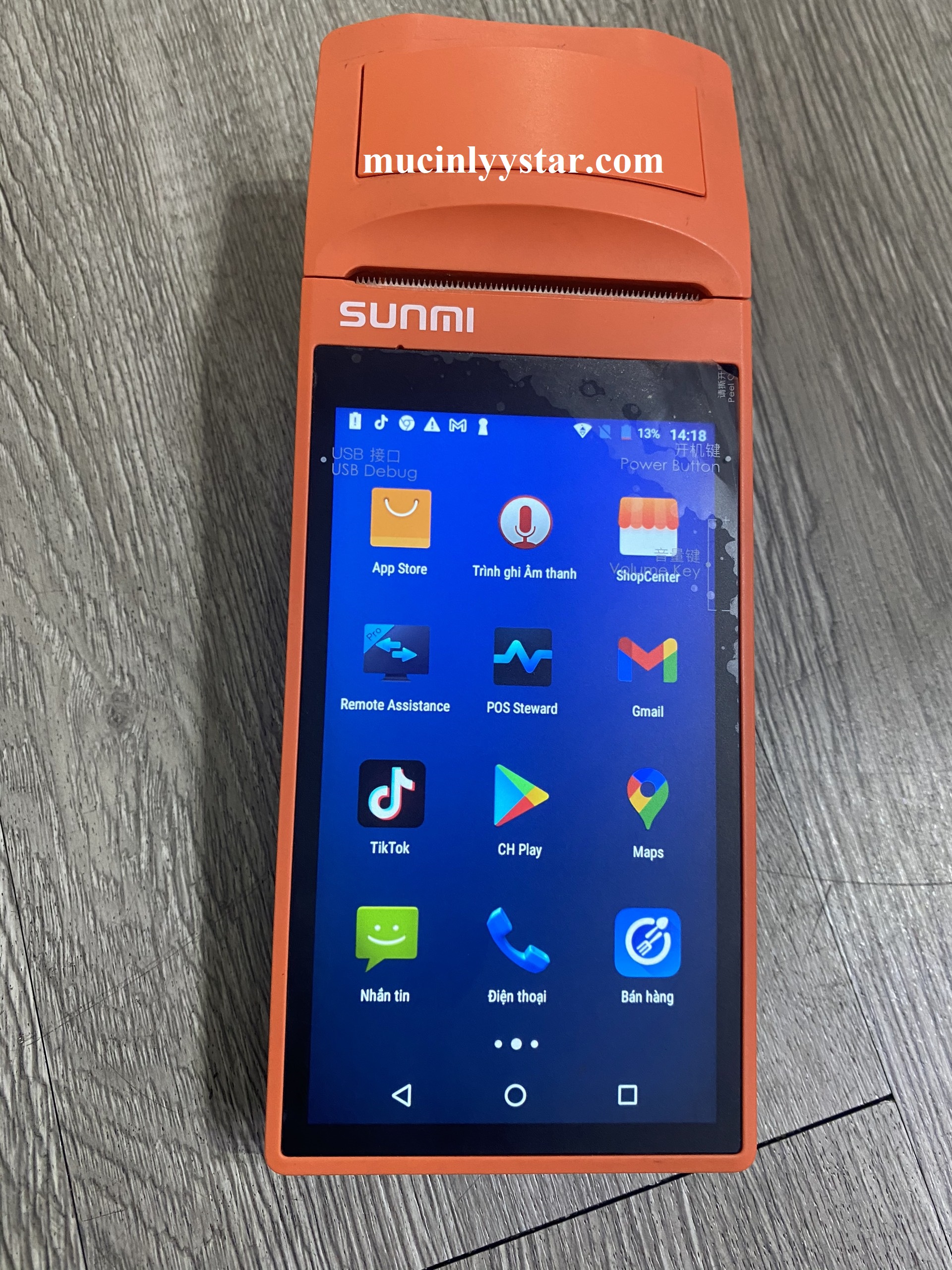 Máy POS Sunmi cầm tay cũ in được nhiều app