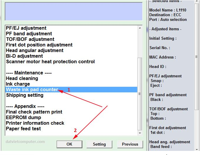 Cách reset bộ đếm máy in Epson L1110 đơn giản nhất,cach reset bo dem may in epson l1110 don gian nhat Cách reset bộ đếm máy in Epson L1110 đơn giản nhất,cach reset bo dem may in epson l1110 don gian nhat