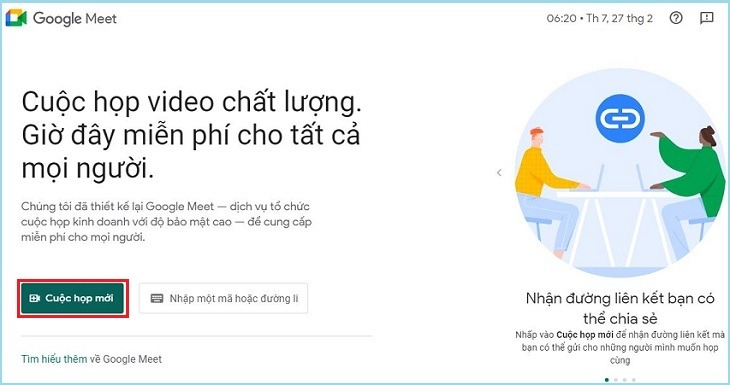 cách cài đặt google meet