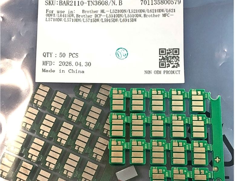 Chip mực Brother chính hãng: Cách chọn đúng model và thay thế
