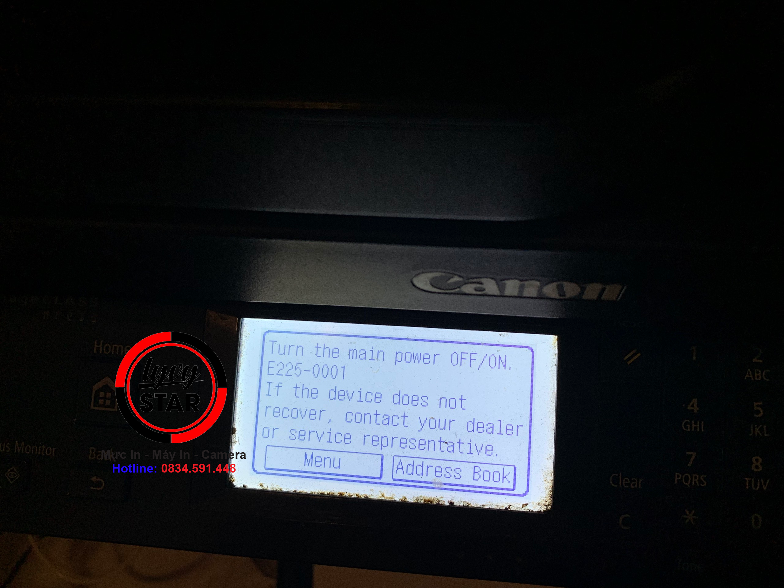MF211, 211D, 212w,215,217W,226dn,229dw, 221D,151dw, 244dw, MF232W, MF235, MF237W, MF241D, MF246DN, MF249DW dòng máy hay báo lỗi bao lỗi E225-001