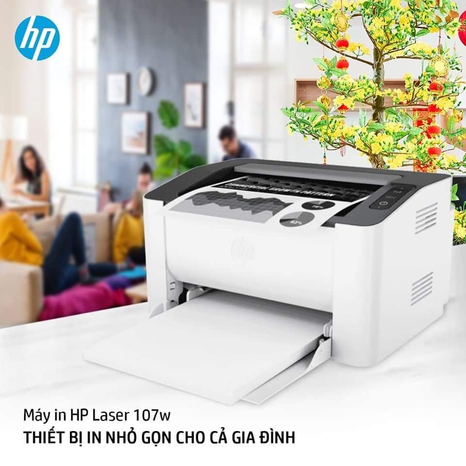 Máy in Laser Trắng Đen HP 107w WiFi (4ZB78A) Máy in Laser Trắng Đen HP 107w WiFi (4ZB78A)