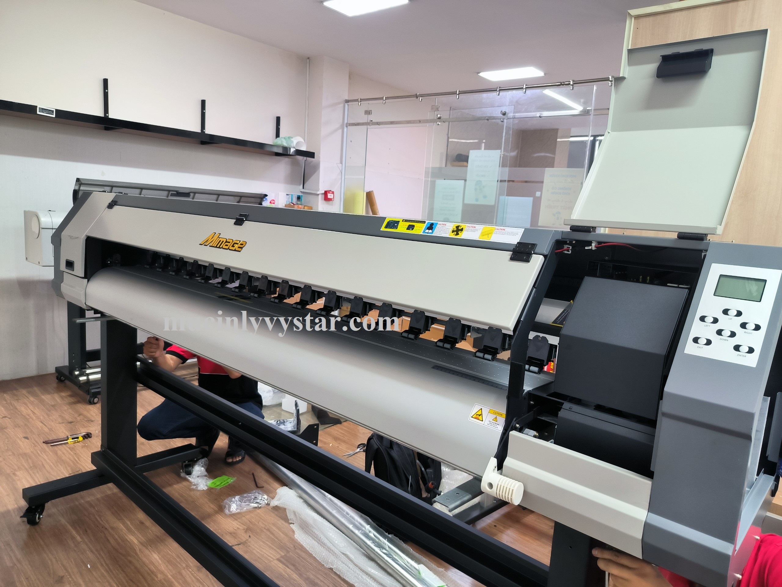 Máy in Mimage in decal - pp khổ 1m6/1m8 Máy in Mimage in decal - pp khổ 1m6/1m8