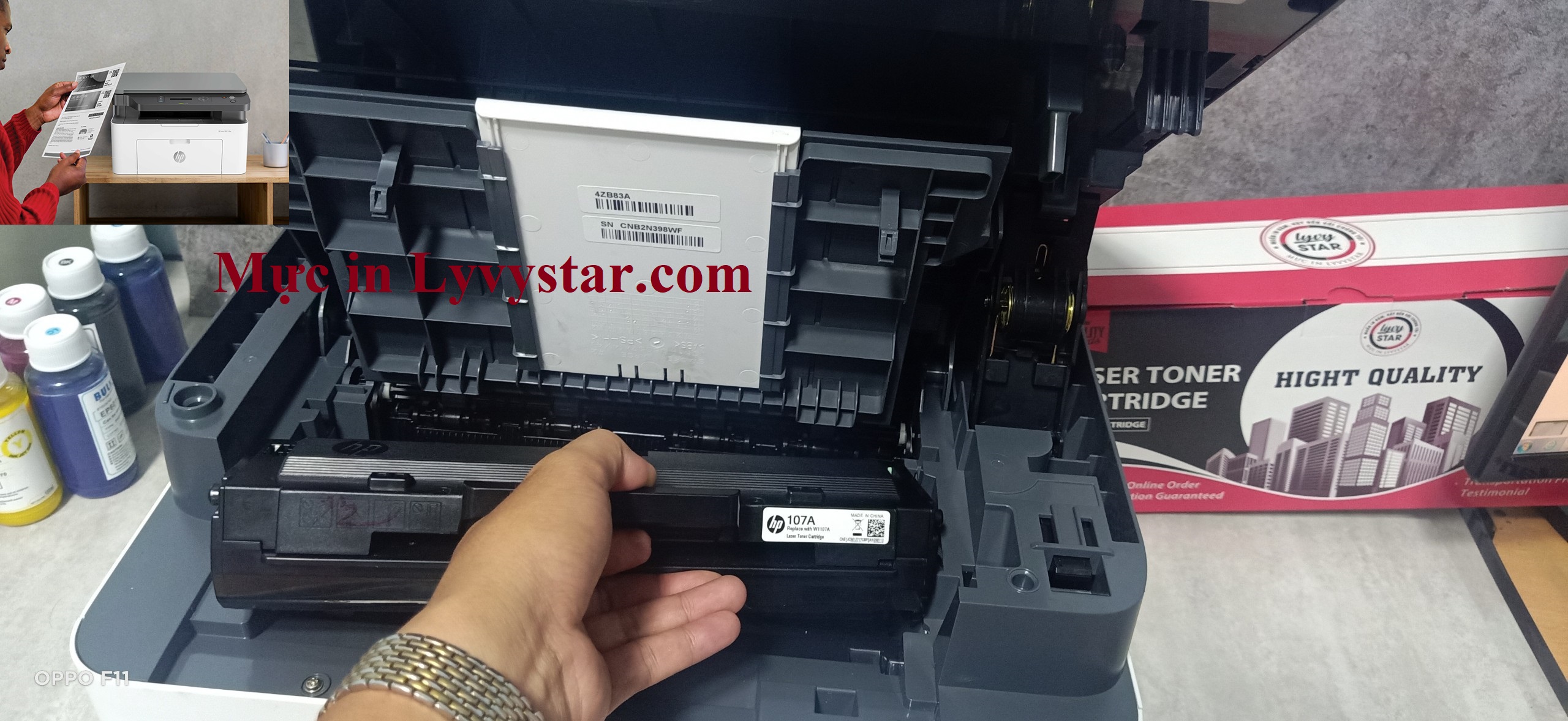Hướng dẫn cách bơm mực in HP 107a/107w/135a/135w Hướng dẫn cách bơm mực in HP 107a/107w/135a/135w