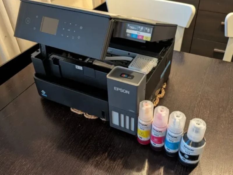 Máy in phun màu Epson L6390 dùng mực nào tốt?