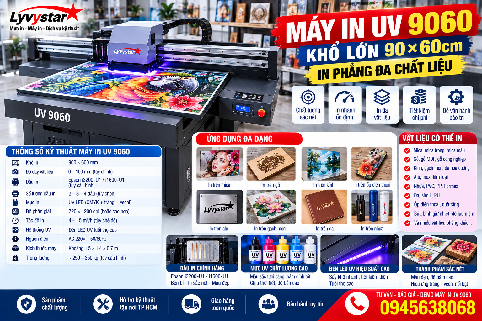 Máy in UV 9060 Máy in UV 9060