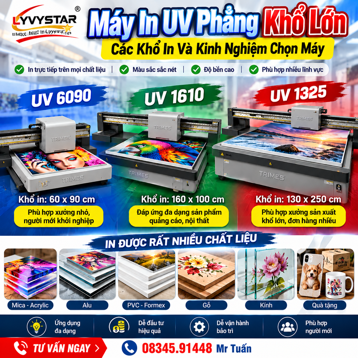 Máy In UV Phẳng Khổ Lớn Các Khổ In Và Kinh Nghiệm Chọn Máy UV Máy In UV Phẳng Khổ Lớn Các Khổ In Và Kinh Nghiệm Chọn Máy UV