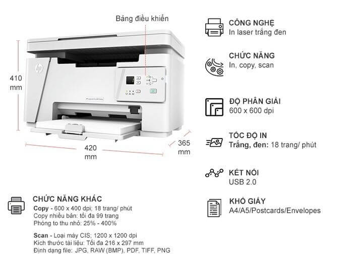 Máy in laser trắng đen HP Pro M26A T0L49A Máy in laser trắng đen HP Pro M26A T0L49A
