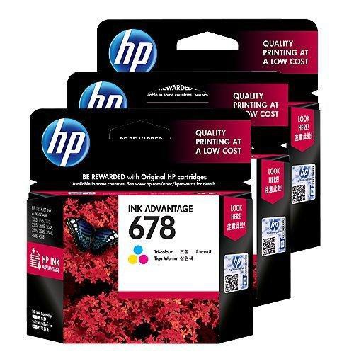 THÔNG TIN KỸ THUẬT Mã mực: HP 678 Tri-color Ink Cartridge (CZ108AA) Loại mực: In phun, bao gồm 3 màu, xanh, đỏ, vàng Dung lượng: 150 trang độ phủ 5% Bảo hành: Chính hãng Giao hàng: Miễn phí TPHCM Máy dùng: HP DeskJet 1015 / 1515 / 1518 / 2515 / 2545 / 2548 / 2645 / 2648 / 3515 / 3545 / 3548 / 4515 / 4518 / 4645 THÔNG TIN KỸ THUẬT Mã mực: HP 678 Tri-color Ink Cartridge (CZ108AA) Loại mực: In phun, bao gồm 3 màu, xanh, đỏ, vàng Dung lượng: 150 trang độ phủ 5% Bảo hành: Chính hãng Giao hàng: Miễn phí TPHCM Máy dùng: HP DeskJet 1015 / 1515 / 1518 / 2515 / 2545 / 2548 / 2645 / 2648 / 3515 / 3545 / 3548 / 4515 / 4518 / 4645