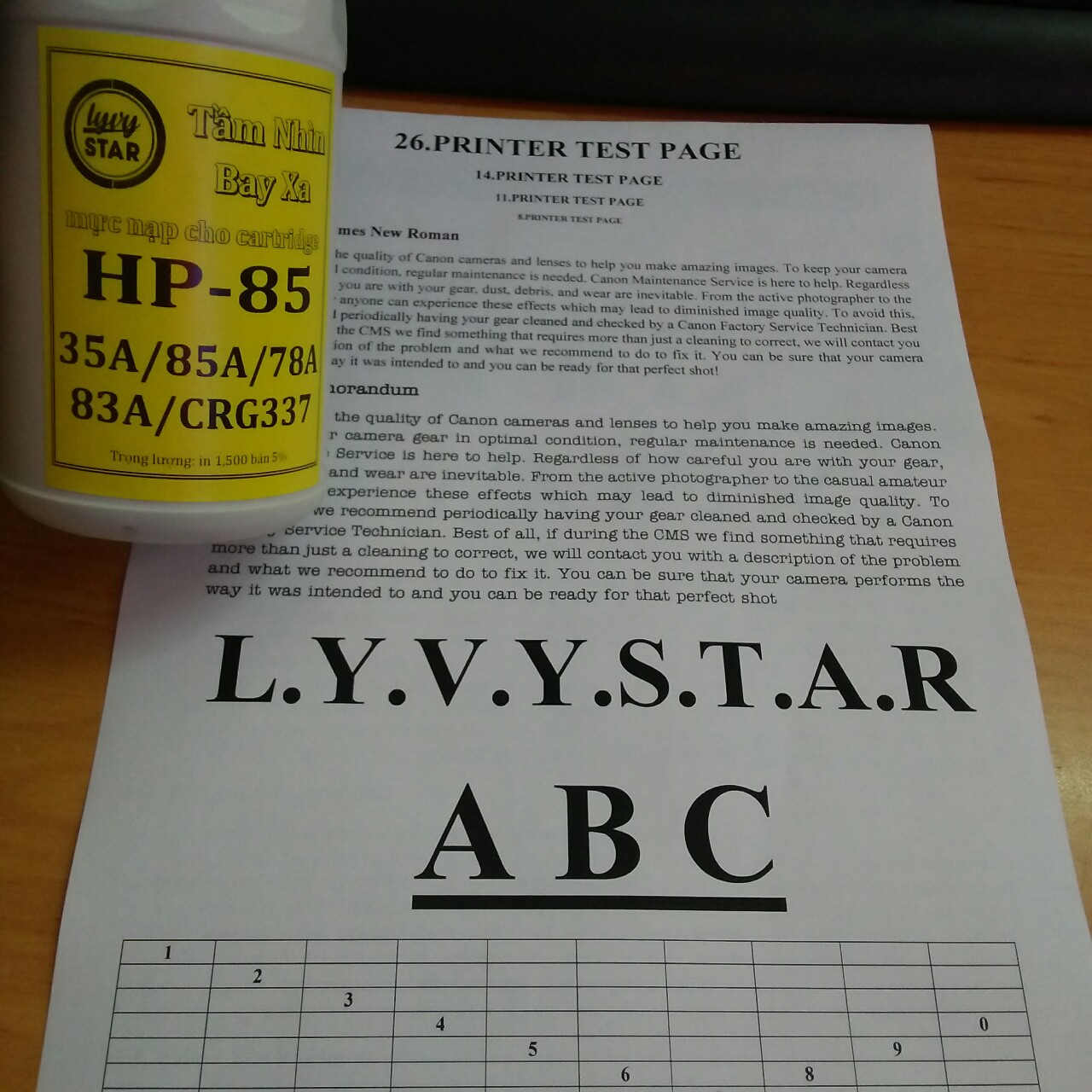 Nguyên nhân hộp mực canon 337 in mờ nhạt sau khi bơm mực. Nguyên nhân hộp mực canon 337 in mờ nhạt sau khi bơm mực.