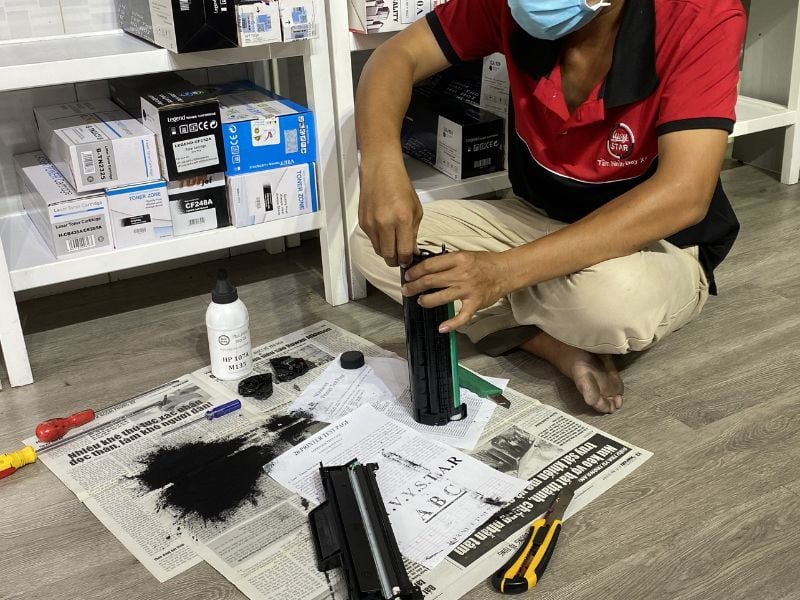 Quy trình nạp mực máy in Epson L8050 tại LYVYSTAR