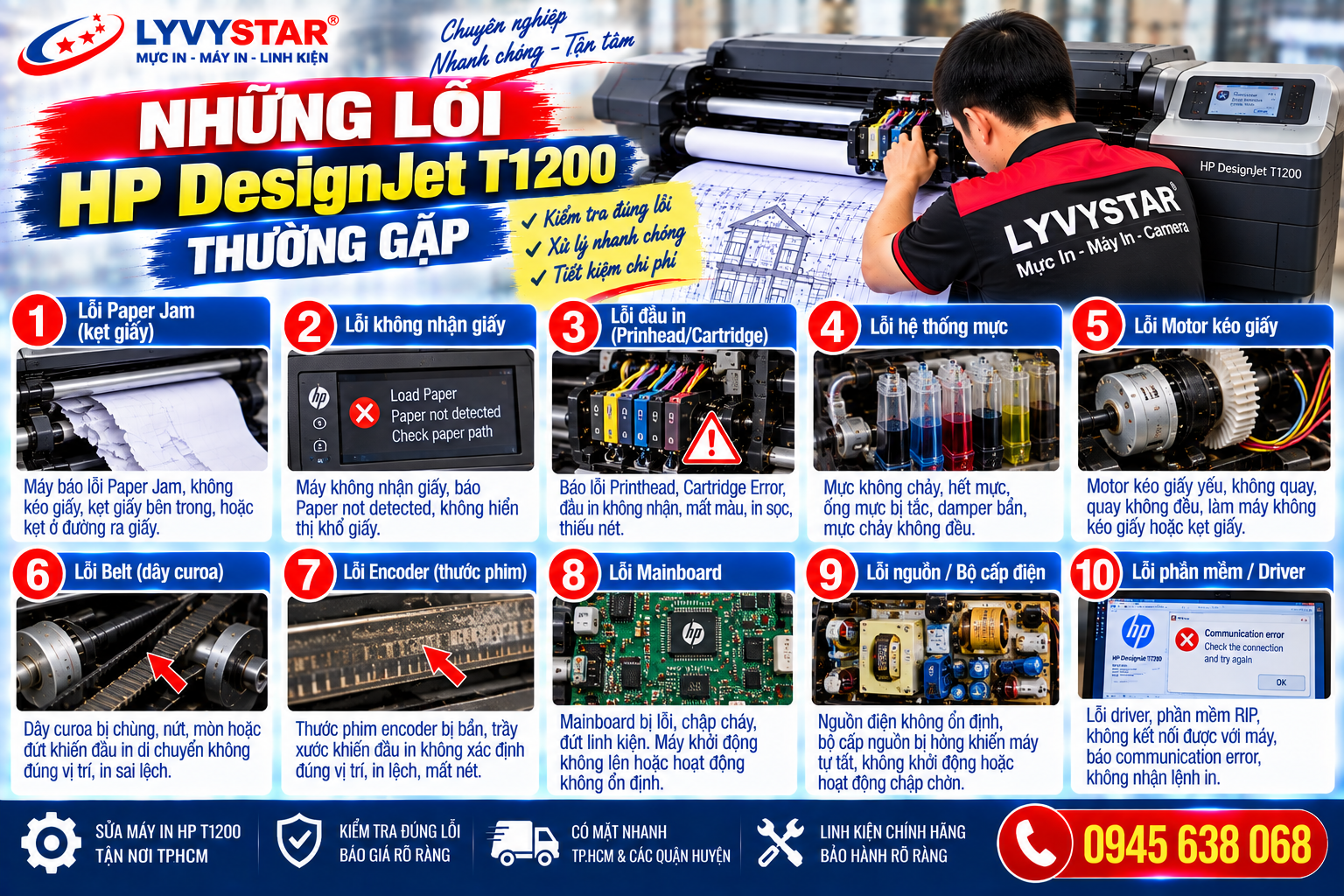 Những Lỗi HP DesignJet T1200 Thường Gặp Những Lỗi HP DesignJet T1200 Thường Gặp