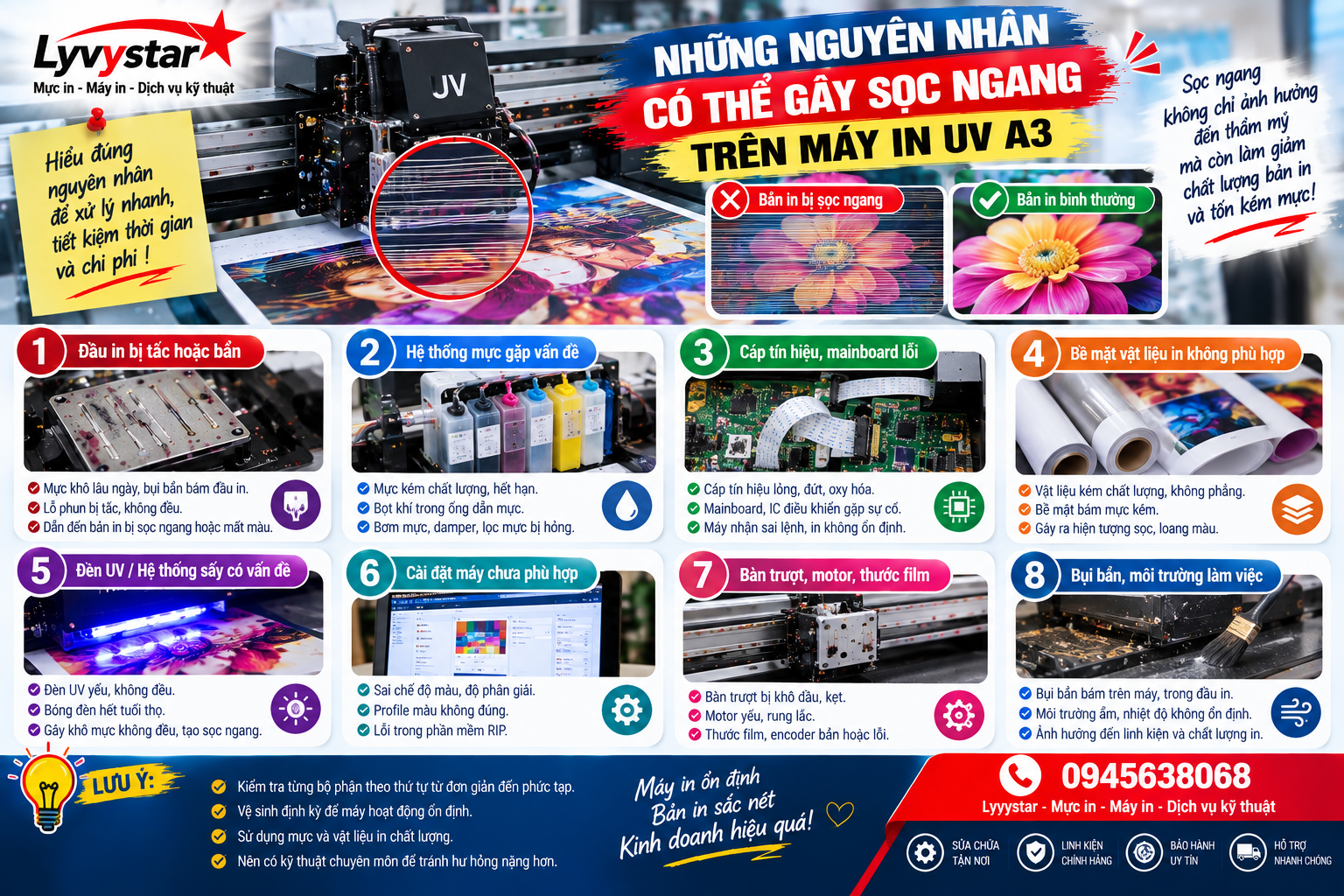 Những Nguyên Nhân Có Thể Gây Sọc Ngang Trên Máy UV A3 Những Nguyên Nhân Có Thể Gây Sọc Ngang Trên Máy UV A3